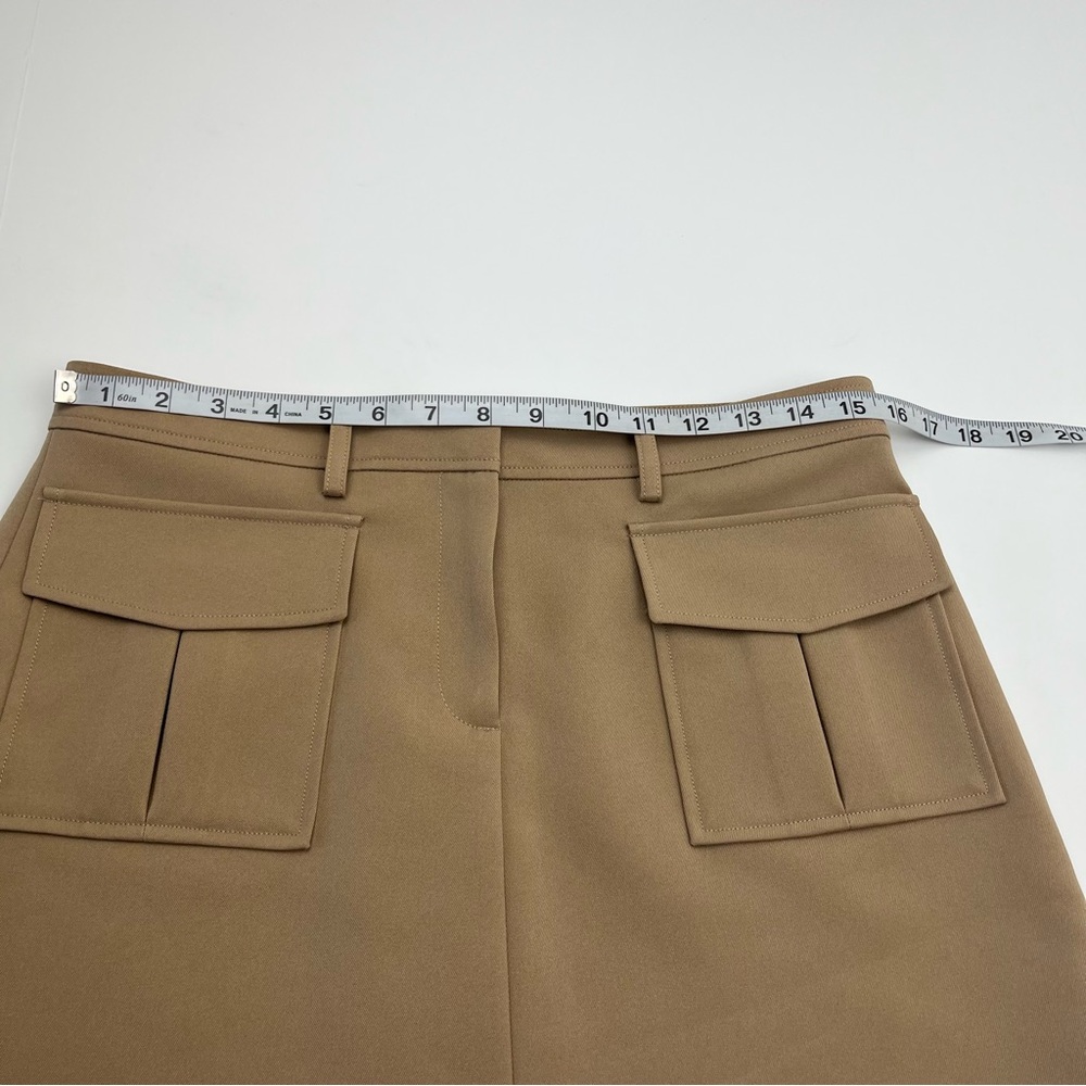 Theory‎ Lupah Prospective Safari Mini Skirt Womens Tan Size 6 Office Event - Picture 6 of 11